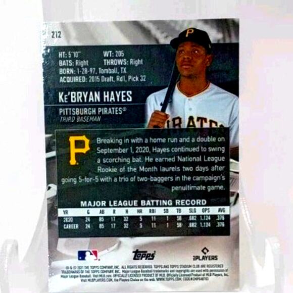 2021 Stadium Club Chrome '91 Design Variations #212 Ke'Bryan Hayes - Picture 5 of 5